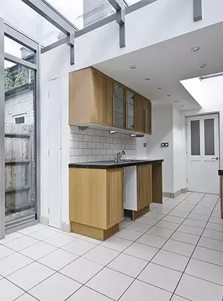 extended kitchen