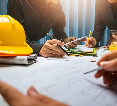 meeting over construction plans