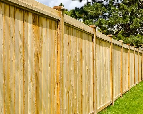 timber fence between two properties